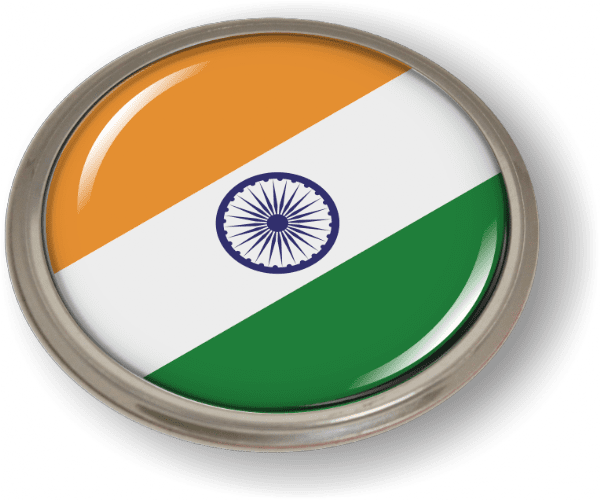 India - Flag - Country Emblem